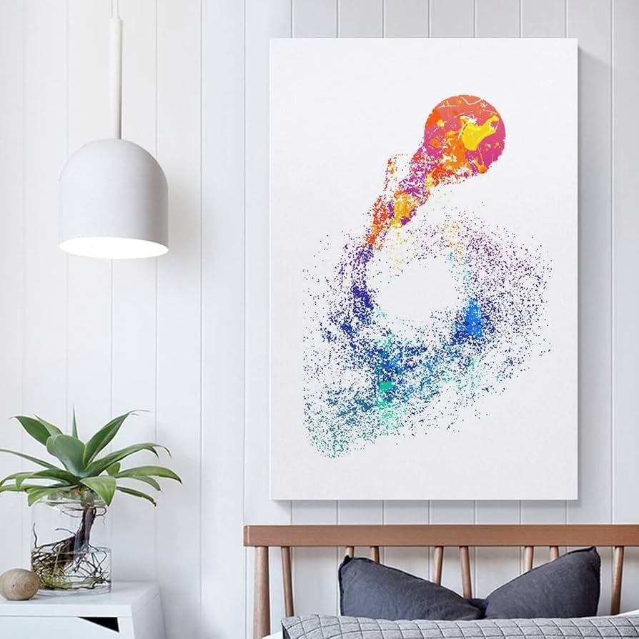 Amazon.co.jp: 水彩絵の具 バスケットボール ホームインテリア